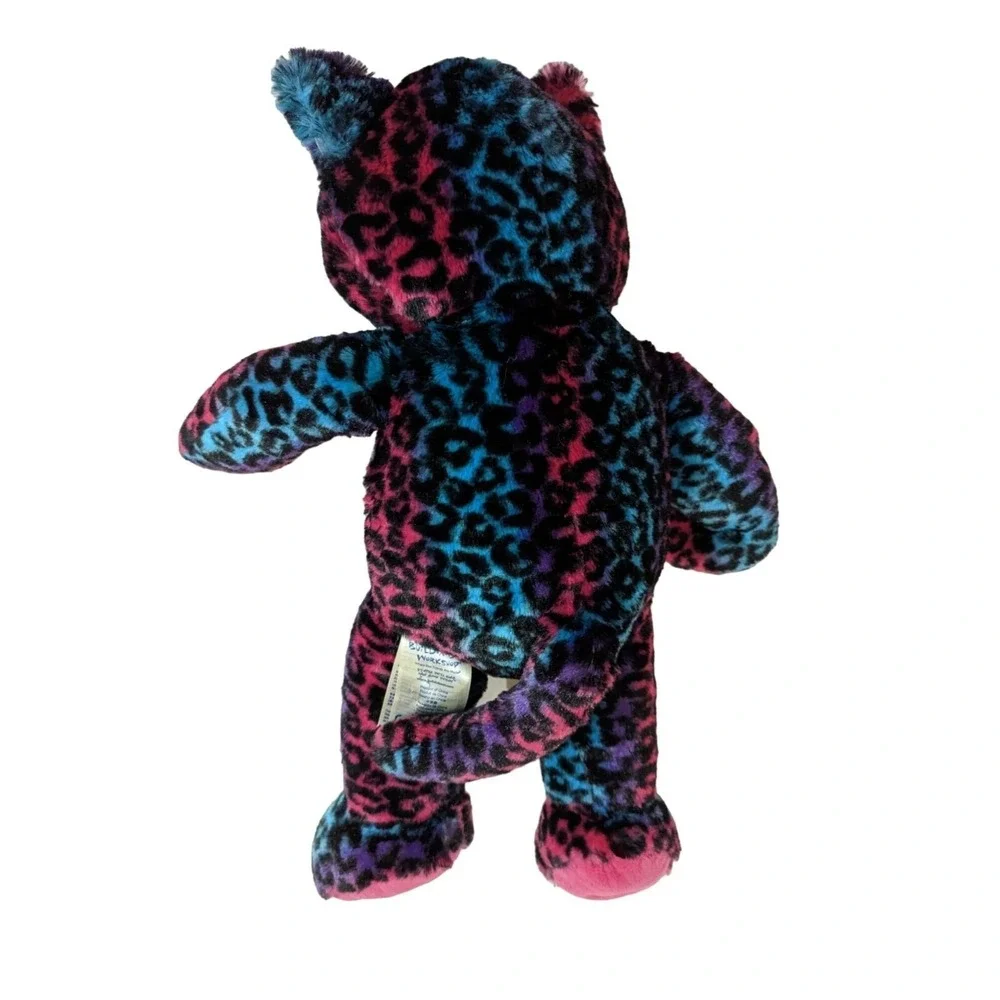 Build-A-Bear Wild About Spots Leopard Cat Pink‎ Blue Plush Retired